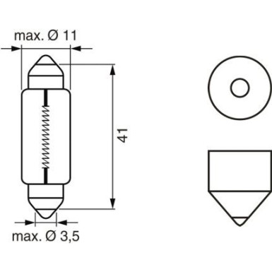 Glühlampe, Innenraumleuchte 1 987 302 225 Glühlampe, Innenraumleuchte 1 987 302 225