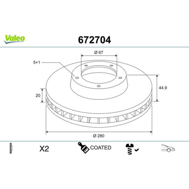 Bremsscheibe 672704 Bremsscheibe 672704