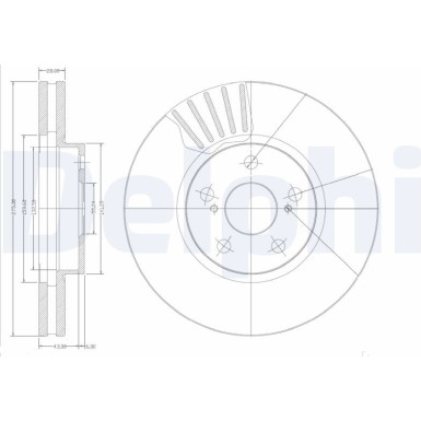 Delphi Bremsscheibe BG3189 Delphi Bremsscheibe BG3189
