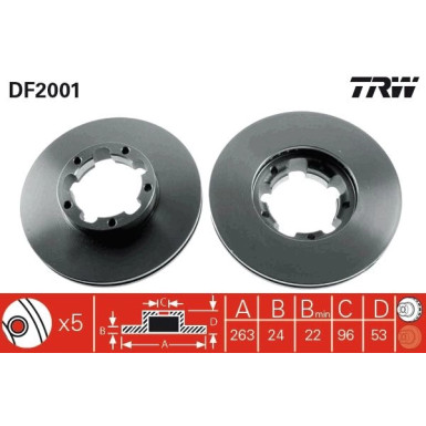 TRW Bremsscheibe DF2001