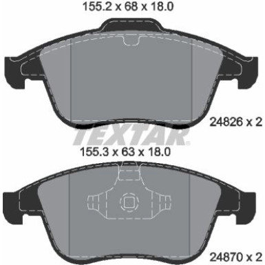 Bremsbelagsatz, Scheibenbremse 2482601 Bremsbelagsatz, Scheibenbremse 2482601