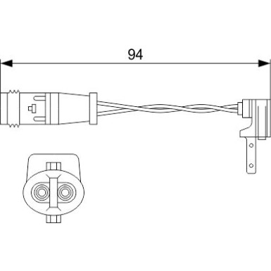 BOSCH 1 987 474 553 Warnkontakt, Bremsbelagverschleiß BOSCH 1 987 474 553 Warnkontakt, Bremsbelagverschleiß