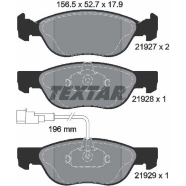 Textar Bremsbelagsatz, Scheibenbremse Q+ 2192701 Textar Bremsbelagsatz, Scheibenbremse Q+ 2192701