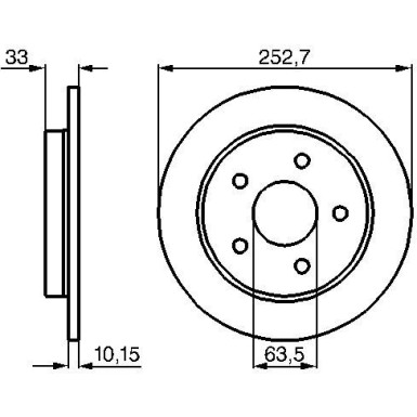 BOSCH Bremsscheibe 0 986 478 196