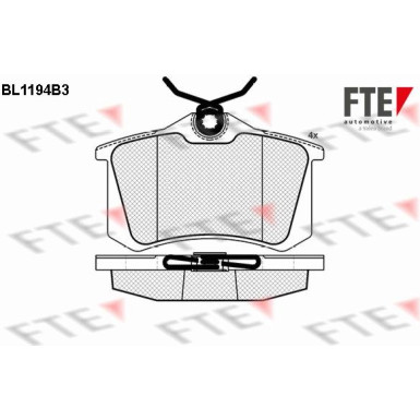 FTE Bremsbelagsatz, Scheibenbremse 9010054 FTE Bremsbelagsatz, Scheibenbremse 9010054