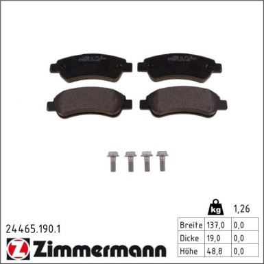 ZIMMERMANN Bremsscheiben Ø280mm + Beläge vorne für Fiat Ducato, Citroen Jumper (230.2375.20 + 24465.190.1) ZIMMERMANN Bremsscheiben Ø280mm + Beläge vorne für Fiat Ducato, Citroen Jumper (230.2375.20 + 24465.190.1)