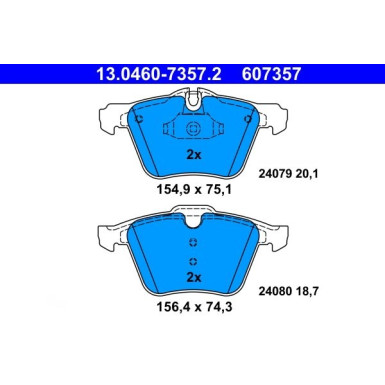 Bremsbelagsatz, Scheibenbremse 13.0460-7357.2 Bremsbelagsatz, Scheibenbremse 13.0460-7357.2