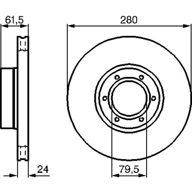 BOSCH Bremsscheibe 0 986 478 745