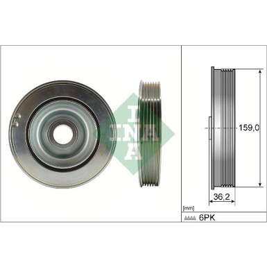 INA Riemenscheibe, Kurbelwelle 544 0173 10