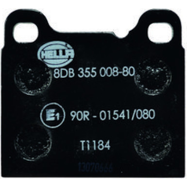 Hella Bremsbelagsatz, Scheibenbremse 8DB 355 008-801 Hella Bremsbelagsatz, Scheibenbremse 8DB 355 008-801