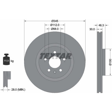 Textar Bremsscheibe PRO 92143903