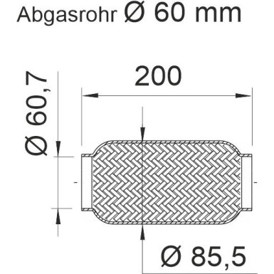 Flexrohr, Abgasanlage 460248