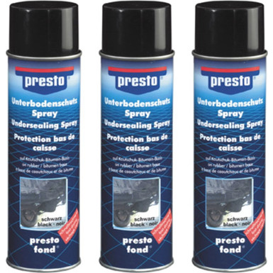3x Presto UBS Bitumen Schw. 500 Unterbodenschutz Bitumen schwarz 500 ml 306017