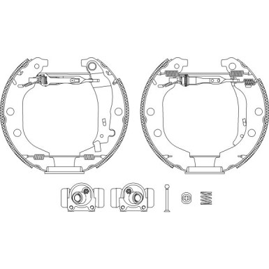 Hella Bremsbackensatz Shoe Kit Pro 8DB 355 004-371
