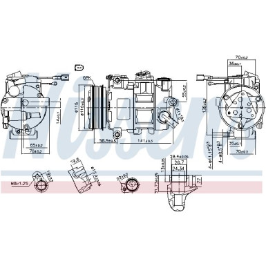 Nissens Kompressor, Klimaanlage FIRST FIT 890620