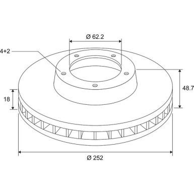 Bremsscheibe 672765 Bremsscheibe 672765