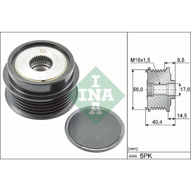 INA Generatorfreilauf 535 0280 10