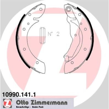 Zimmermann Bremsbackensatz 10990.141.1 Zimmermann Bremsbackensatz 10990.141.1