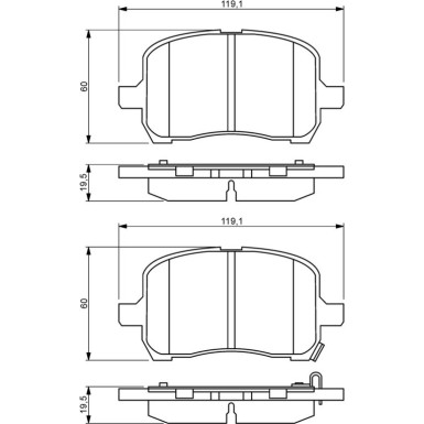 Bremsbelagsatz, Scheibenbremse 0 986 494 306 Bremsbelagsatz, Scheibenbremse 0 986 494 306