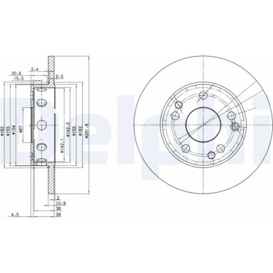 Delphi Bremsscheibe BG2288 Delphi Bremsscheibe BG2288