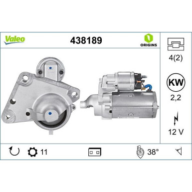 Starter Valeo Origins New OE TECHNOLOGIE 438189