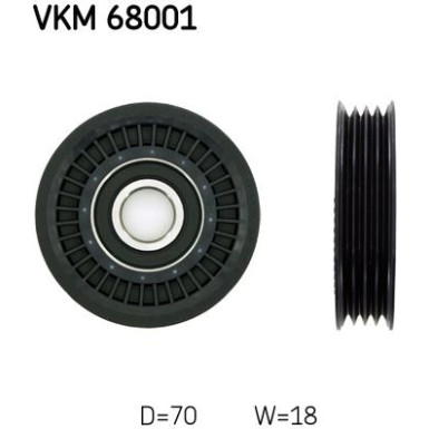 SKF Umlenk-/Führungsrolle, Keilrippenriemen VKM 68001
