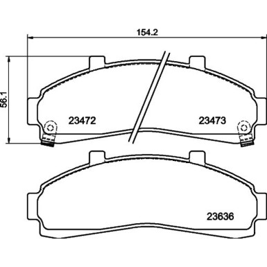 Hella Bremsbelagsatz, Scheibenbremse 8DB 355 009-941