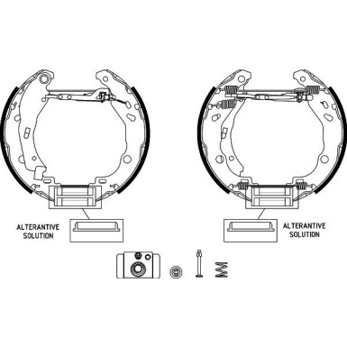 Hella Bremsbackensatz Shoe Kit Pro 8DB 355 022-511 Hella Bremsbackensatz Shoe Kit Pro 8DB 355 022-511