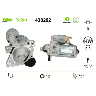 Starter Valeo Origins New STOP&START OE TECHNOLOGIE 438292