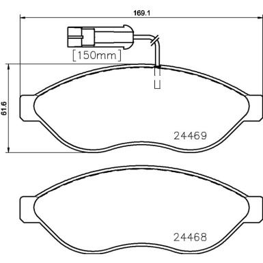 Bremsbelagsatz, Scheibenbremse P 23 143 Bremsbelagsatz, Scheibenbremse P 23 143