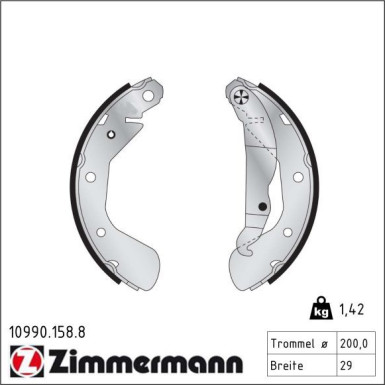 Bremsbackensatz 10990.158.8