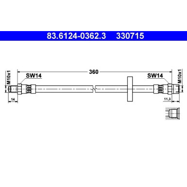 Bremsschlauch 83.6124-0362.3 Bremsschlauch 83.6124-0362.3