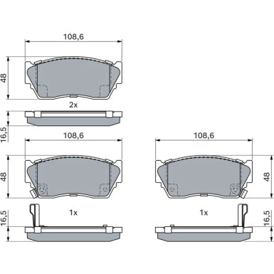 BOSCH Bremsbelagsatz, Scheibenbremse 0 986 460 997 BOSCH Bremsbelagsatz, Scheibenbremse 0 986 460 997