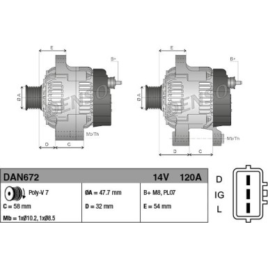 Denso Generator DAN672