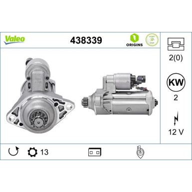 Starter Valeo Origins New STOP&START OE TECHNOLOGIE 438339