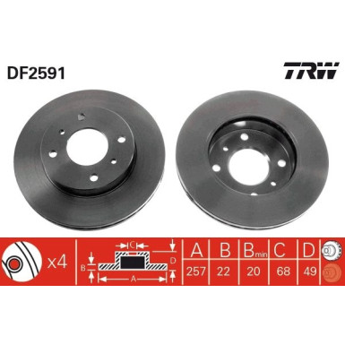 TRW Bremsscheibe DF2591