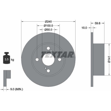 Textar Bremsscheibe 92136000
