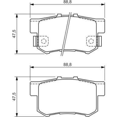 BOSCH Bremsbelagsatz, Scheibenbremse 0 986 494 358 BOSCH Bremsbelagsatz, Scheibenbremse 0 986 494 358