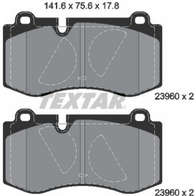 Textar Bremsbelagsatz, Scheibenbremse Q+ 2396001 Textar Bremsbelagsatz, Scheibenbremse Q+ 2396001