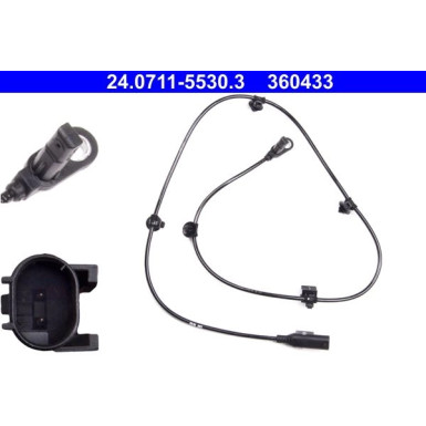 Sensor, Raddrehzahl 24.0711-5530.3 Sensor, Raddrehzahl 24.0711-5530.3