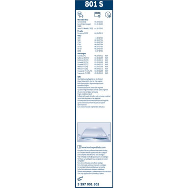 BOSCH 801 S Scheibenwischer Twin 3 397 001 802