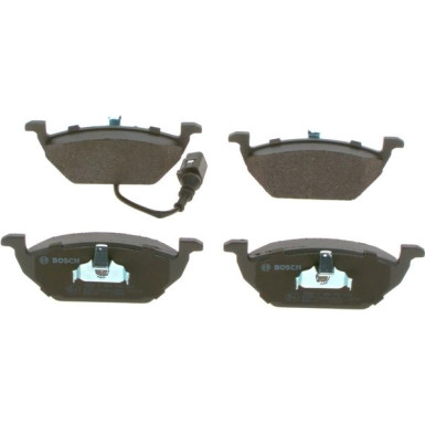 BOSCH 0 986 478 853 Bremsscheibe 255,7mm + 0 986 494 019 Bremsbeläge Low-Metallic, mit Verschleißsensor, Kolbenclip, Anti-Quietsch-Blech