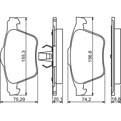 BOSCH Bremsbelagsatz, Scheibenbremse 0 986 494 245 BOSCH Bremsbelagsatz, Scheibenbremse 0 986 494 245