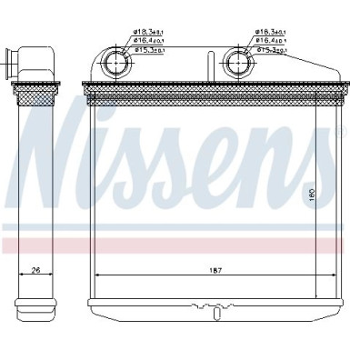 Nissens Wärmetauscher, Innenraumheizung 71456