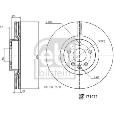FEBI BILSTEIN 171471 Bremsscheibe
