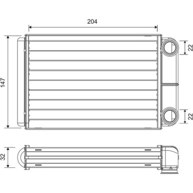 Valeo Wärmetauscher, Innenraumheizung 811516