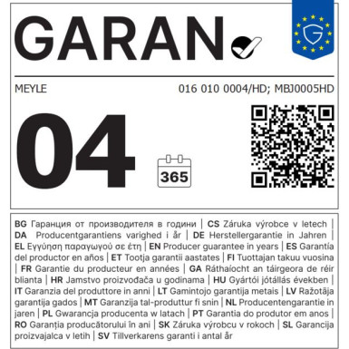 Trag-/Führungsgelenk 016 010 0004/HD