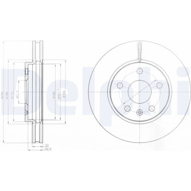Delphi Bremsscheibe BG4187C