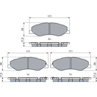 Bremsbelagsatz, Scheibenbremse 0 986 460 068 Bremsbelagsatz, Scheibenbremse 0 986 460 068