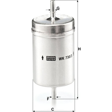Kraftstofffilter WK 730/3 Kraftstofffilter WK 730/3